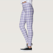 Purple Checkerboard Pattern レギンス (左)