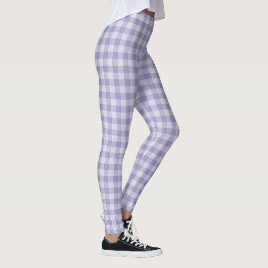 Purple Checkerboard Pattern レギンス (右)