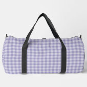 Purple Checkerboard Pattern Large ダッフルバッグ (正面)