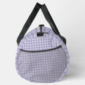 Purple Checkerboard Pattern Large ダッフルバッグ (右)