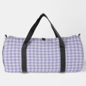 Purple Checkerboard Pattern Large ダッフルバッグ (裏面)
