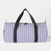 Purple Checkerboard Pattern Small ダッフルバッグ (裏面)