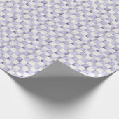 Purple Checkered Decorative Gift Wrap Paper ラッピングペーパー (角)