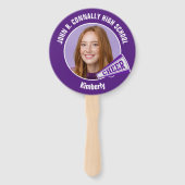 Purple Cheerleader Photo High School Spirit ハンドファン (裏面)