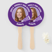 Purple Cheerleader Photo High School Spirit ハンドファン (正面&裏面)