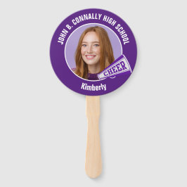 Purple Cheerleader Photo High School Spirit ハンドファン