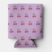 Purple Cherry Pattern Fresh Fruit Modern Party 缶クーラー (正面)