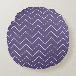 Purple Chevron Baby Girl Throw Pillow - Round ラウンドクッション