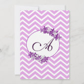 Purple ChevronModern (フラワーフローラの招待) 招待状 (裏面)