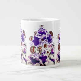 Purple Chirstmas  ジャンボコーヒーマグカップ