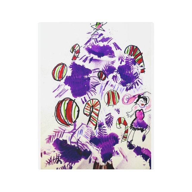 Purple Christmas  メタルプリント (正面)