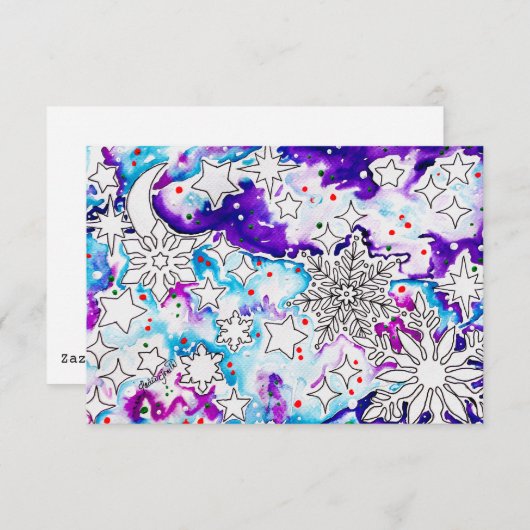 Purple Christmas 招待状 (正面/裏面)