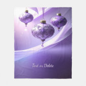 Purple Christmas Ball Fleece Blanket フリースブランケット (正面)