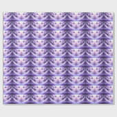 Purple Christmas Ball Holiday Wrapping Paper ラッピングペーパー (フラット)