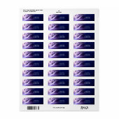 Purple Christmas Ball Return Address Label ラベル (フルシート)