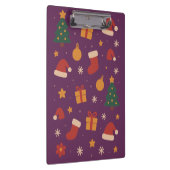 Purple Christmas Pattern Aesthetic – Cute Holiday  クリップボード (右)