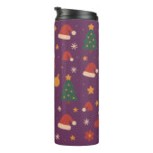 Purple Christmas Pattern Aesthetic – Cute Holiday  タンブラー (回転右)