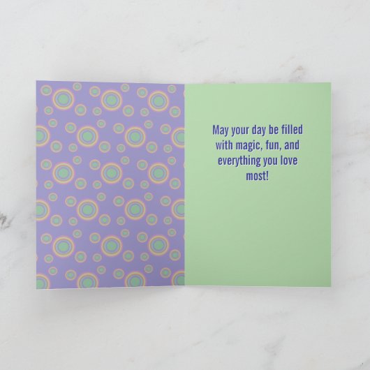 Purple circles, Birthday カード (内部)