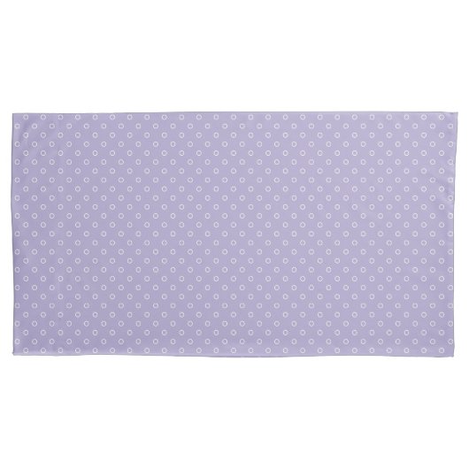 Purple Circles Pattern Pillowcase 枕カバー (正面)