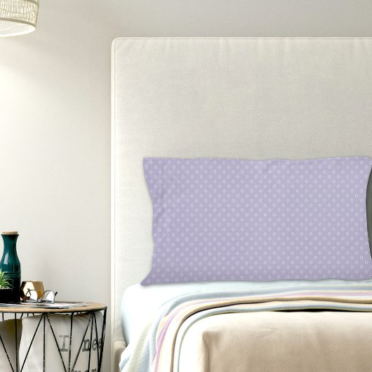 Purple Circles Pattern Pillowcase 枕カバー
