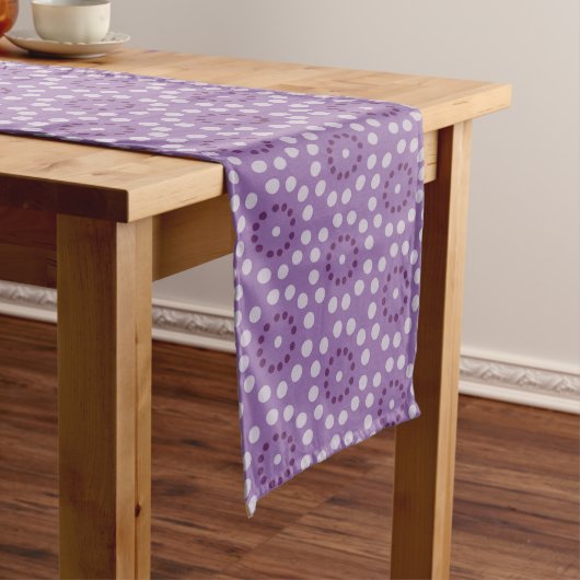 Purple Circles Pattern Table Runner ロングテーブルランナー (インサイチュ)