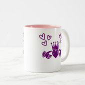 Purple Claddagh Ring Coffee Mug ツートーンマグカップ (正面右)