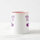 Purple Claddagh Ring Coffee Mug ツートーンマグカップ (中央)