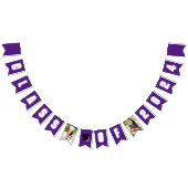 Purple Class of 2024 Graduate Photo Gracation バンティングフラッグ (全)