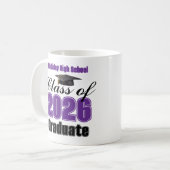 Purple Class of 2026 Graduation Keepsake コーヒーマグカップ (正面左)