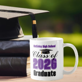 Purple Class of 2026 Graduation Keepsake コーヒーマグカップ