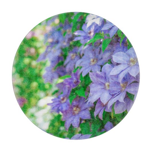 Purple Clematis flower カッティングボード (正面)