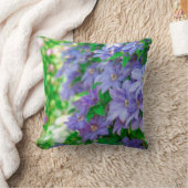 Purple Clematis flower クッション (ブランケット)