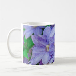 Purple Clematis flower コーヒーマグカップ