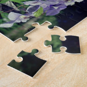 Purple Clematis On Fence Frame写真を追加 ジグソーパズル (側面)