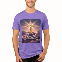 Purple Clouds Gold Cross Faith