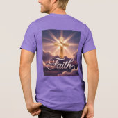 Purple Clouds Gold Cross Faith トライブレンドＴシャツ (裏面)