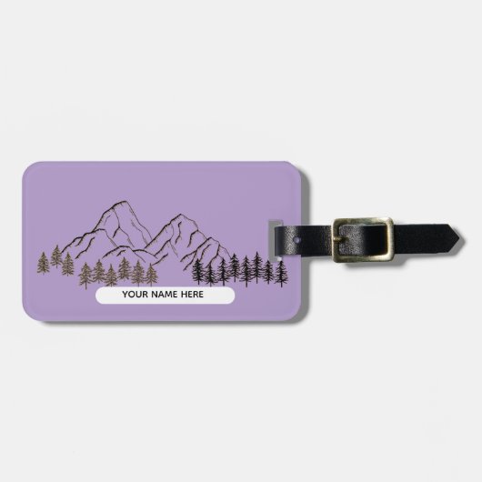 PURPLE COLOR- FOR NATURE LOVER ラゲッジタグ (正面横)