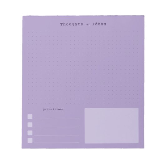 Purple colorful retro aesthetic Thoughts & Ideas ノートパッド (正面)