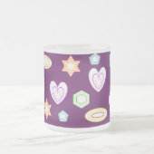 Purple colour Shapes mug フロストグラスマグカップ (中央)