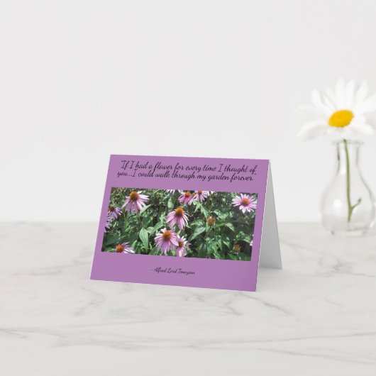 Purple Coneflowersカードの思い空白のを カード (小さな植物)