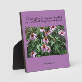 Purple Coneflowers Thoughts of You Tabletop Plates フォトプラーク (正面)