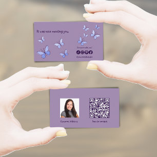 Purple Connectモダン On Socialに会えて嬉しい 名刺