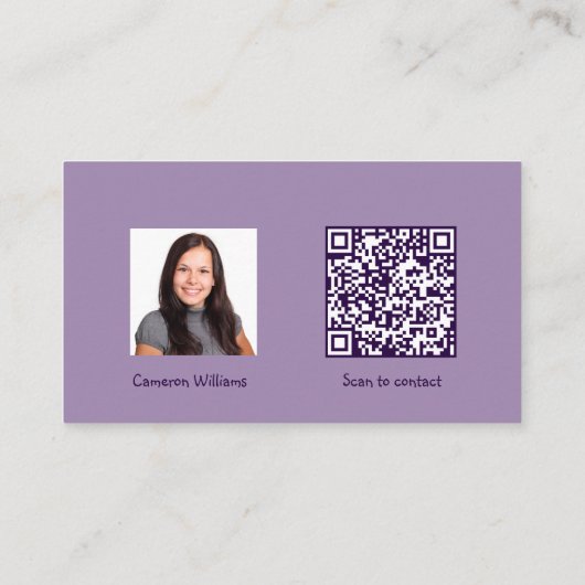 Purple Connectモダン On Socialに会えて嬉しい 名刺 (裏面)