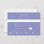 Purple Coordinate Wedding RSVP Card (正面)