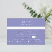 Purple Coordinate Wedding RSVP Card (スタンド正面)