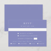 Purple Coordinate Wedding RSVP Card (正面/裏面)