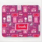 Purple Coquette aesthetic girly whimsical pattern マウスパッド (正面)