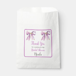 Purple Coquette Bow Bridal Shower フェイバーバッグ