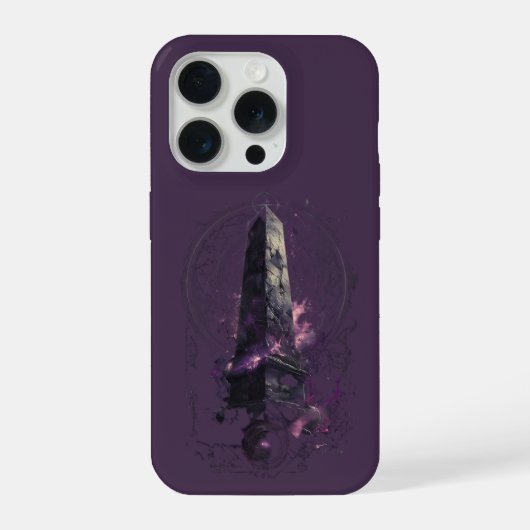 Purple Cosmic Obelisk Occult Dark Art  iPhoneケース (裏面)