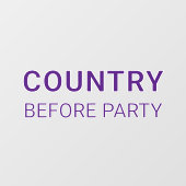 Purple Country Before Party Political  ウィンドウサイン (シート)